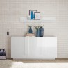 Nowoczesna komoda 3-drzwiowa biały połysk 182cm WH M2 Promocja