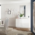 Szafka kredensowa kuchnia salon biały połysk 2 drzwi 120cm Jupiter WH S Rabaty