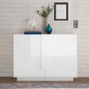 Szafka kredensowa kuchnia salon biały połysk 2 drzwi 120cm Jupiter WH S Promocja