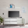 Stolik RTV nowoczesny biały połysk 1 drzwi 2 szuflady Jupiter WH T1 Katalog