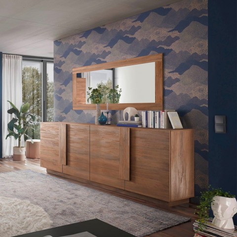 Komoda bufetowa do salonu z drewna 241 cm 4 drzwi Jupiter MR L2 Promocja