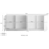 Komoda bufetowa do salonu z drewna 241 cm 4 drzwi Jupiter MR L2 Stan Magazynowy