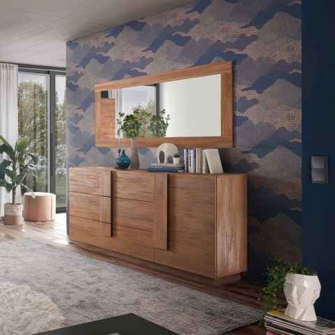 Nowoczesna drewniana komoda z drzwiami i 3 szufladami 182 cm Jupiter MR M1 Promocja