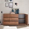 Nowoczesna drewniana komoda z drzwiami i 3 szufladami 182 cm Jupiter MR M1 Stan Magazynowy