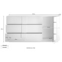 Nowoczesna drewniana komoda z drzwiami i 3 szufladami 182 cm Jupiter MR M1 Wybór