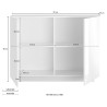 Nowoczesna drewniana komoda do salonu 2-drzwiowa 120cm Jupiter MR S Stan Magazynowy
