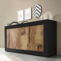 Szafka kuchnia-salon industrialna 3-drzwiowa drewno 160cm Modis NP Basic Rabaty