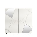 Biała komoda do salonu 2-drzwiowa z geometrycznym wzorem Vittoria Glam WH Sprzedaż