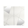 Biała szafka do salonu 2-drzwiowa, wzór geometryczny, styl Vittoria Glam WH. Sprzedaż
