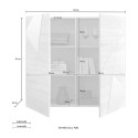 Biała komoda do salonu 2-drzwiowa z geometrycznym wzorem Vittoria Glam WH Wybór