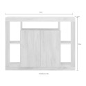Czarna komoda do salonu z drewna, 134 cm, nowoczesny design, 2 drzwi Lema NR Katalog