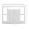 Czarna komoda do salonu z drewna, 134 cm, nowoczesny design, 2 drzwi Lema NR Katalog