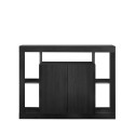 Szafka na pokój dzienny czarna z drewna 134cm nowoczesny design 2 drzwi Lema NR Oferta