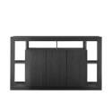 Szafka kredensowa / bufet nowoczesny z drewna w kolorze czarnym 3-drzwiowy 172cm Vivian NR. Oferta