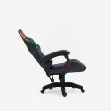 Ergonomiczny fotel gamingowy LED RGB 2 poduszki The Horde junior Katalog