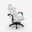 Krzesło gamingowe światła LED RGB ergonomiczne krzesło z 2 poduszkami Pixy Junior Stan Magazynowy