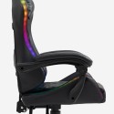 Ergonomiczne skórzane krzesło biurowe LED RGB do gier The Horde XL 