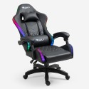 Ergonomiczne skórzane krzesło biurowe LED RGB do gier The Horde XL Stan Magazynowy