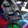 Ergonomiczne skórzane krzesło biurowe LED RGB do gier The Horde XL Oferta