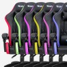 Ergonomiczne skórzane krzesło biurowe LED RGB do gier The Horde XL Cena