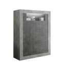 Wysoka nowoczesna komoda do salonu czarny beton 2 drzwi Sior CX Oferta