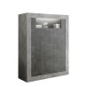 Wysoka nowoczesna komoda do salonu czarny beton 2 drzwi Sior CX Oferta