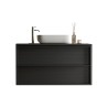 nowoczesne meble łazienkowe z czarnymi szufladami i umywalką Bloom 110. Stan Magazynowy