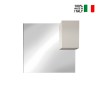 Lustrzana szafka łazienkowa kolumnowa 1-drzwiowa, biały połysk i oświetlenie LED Riva. Rabaty