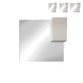 Lustrzana szafka łazienkowa kolumnowa 1-drzwiowa, biały połysk i oświetlenie LED Riva. Promocja