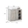 Meble łazienkowe: nowoczesna biała szafka stojąca z dwoma drzwiczkami oraz umywalką Griff Koszt