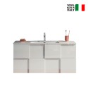 Mobilna szafka łazienkowa wisząca błyszcząca w kolorze białym z umywalką oraz 3 szufladami Gambit Dama Stan Magazynowy