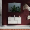Mobilna szafka łazienkowa wisząca błyszcząca w kolorze białym z umywalką oraz 3 szufladami Gambit Dama Zakup
