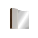 Lustrzana szafka łazienkowa kolumnowa 1-drzwiowa z oświetleniem LED, dębowy kolor biel Pilar BW. Cena