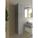 Kubi - Zawieszona szafka łazienkowa 1 drzwiowa z pojemnikiem w kolorze szarym betonu. Sprzedaż