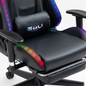 Fotel gamingowy ergonomiczny z podnóżkiem LED RGB The Horde Comfort Cena