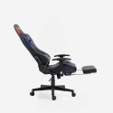 Fotel gamingowy ergonomiczny z podnóżkiem LED RGB The Horde Comfort Stan Magazynowy