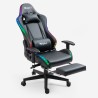 Fotel gamingowy ergonomiczny z podnóżkiem LED RGB The Horde Comfort Katalog