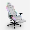 Krzesło do gier biurowych z regulowanym podnóżkiem LED RGB i ergonomicznym designem Pixy Comfort Katalog