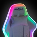 Krzesło do gier biurowych z regulowanym podnóżkiem LED RGB i ergonomicznym designem Pixy Comfort 