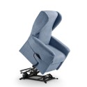 Fotel relaksacyjny elektryczny z funkcją podnoszenia, 2 motory, zestaw rolkowy, obicia Gaia. 