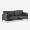Sofa 3-osobowa 200cm tkanina nowoczesna nóżki metalowe Boray 