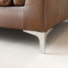 Sofa 3-osobowa tapicerowana skórą ekologiczną w kolorze brązowym w stylu przemysłowym vintage Corneel Model