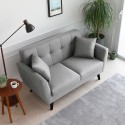 Sofa 2-miejscowa w nordyckim stylu, elegancka i nowoczesna, z tapicerką, 151 cm Ischa Model