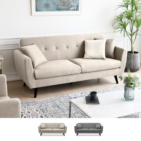 Sofa salonowy 3-osobowy nowoczesny design skandynawski wytrzymały 191cm Hayem Promocja
