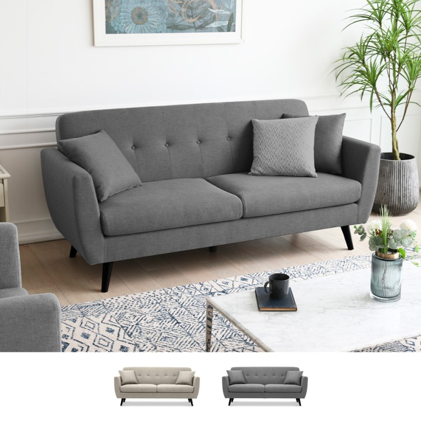 Sofa salonowy 3-osobowy nowoczesny design skandynawski wytrzymały 191cm Hayem Sprzedaż