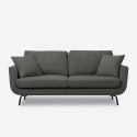 Sofa 3-osobowa nowoczesna stylu północnego w minimalistyczny sposób - szary materiał Folkerd. Oferta