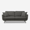 Sofa 3-osobowa nowoczesna stylu północnego w minimalistyczny sposób - szary materiał Folkerd. Oferta