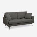 Sofa 3-osobowa nowoczesna stylu północnego w minimalistyczny sposób - szary materiał Folkerd. Sprzedaż