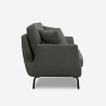 Sofa 3-osobowa nowoczesna stylu północnego w minimalistyczny sposób - szary materiał Folkerd. Rabaty