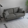 Sofa 3-osobowa nowoczesna stylu północnego w minimalistyczny sposób - szary materiał Folkerd. Model